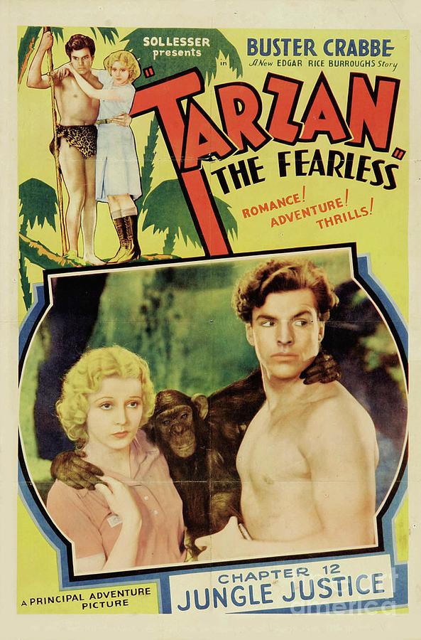 Classic Movie Poster - Tarzan the Fearless Painting by Esoterica Art Agency
