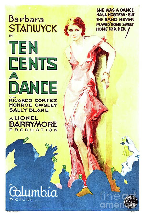 Classic Movie Poster - Ten Cents a Dance Painting by Esoterica Art Agency