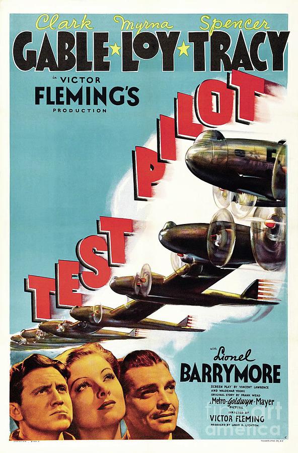 Classic Movie Poster - Test Pilot Painting by Esoterica Art Agency