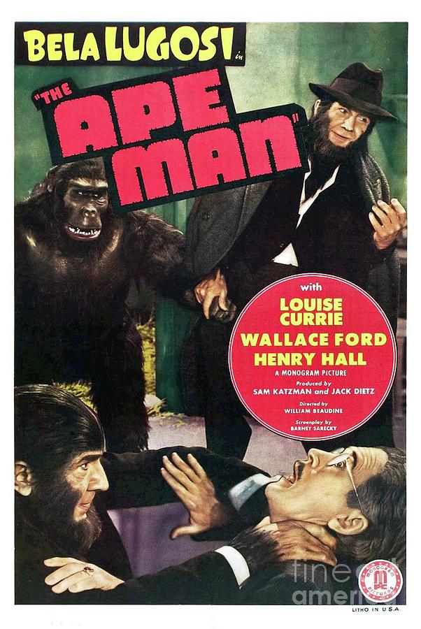 Hollywood Painting - Classic Movie Poster - The Ape Man by Esoterica Art Agency