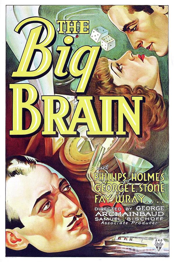 Classic Movie Poster - The Big Brain Painting by Esoterica Art Agency