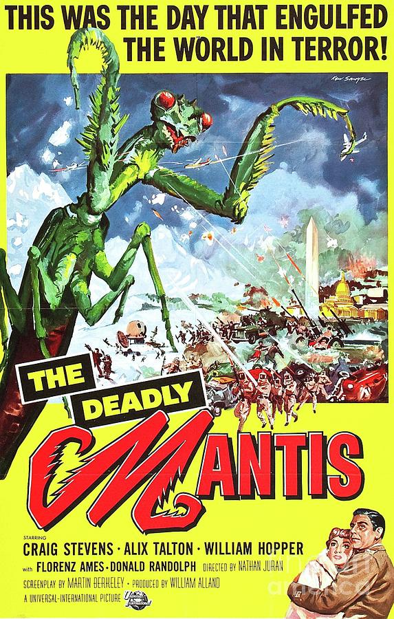 Classic Movie Poster - The Deadly Mantis Painting