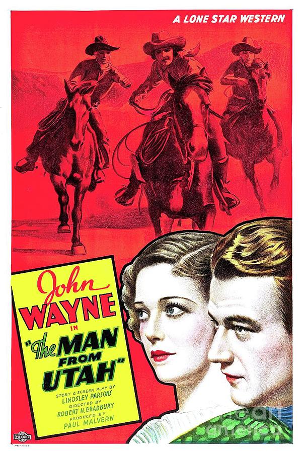 Classic Movie Poster - The Man From Utah Painting