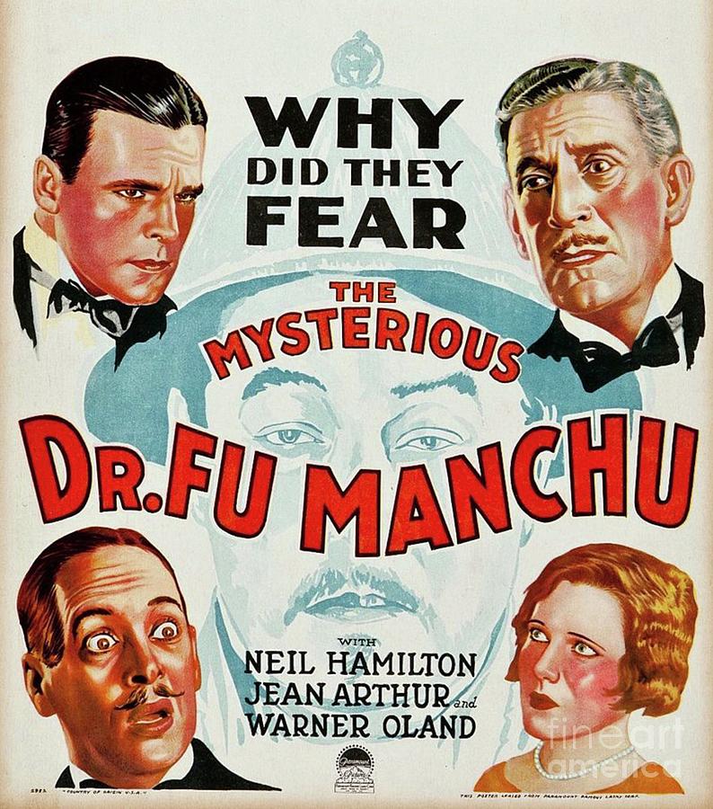 Hollywood Painting - Classic Movie Poster - The Mysterious Dr. Fu Manchu by Esoterica Art Agency