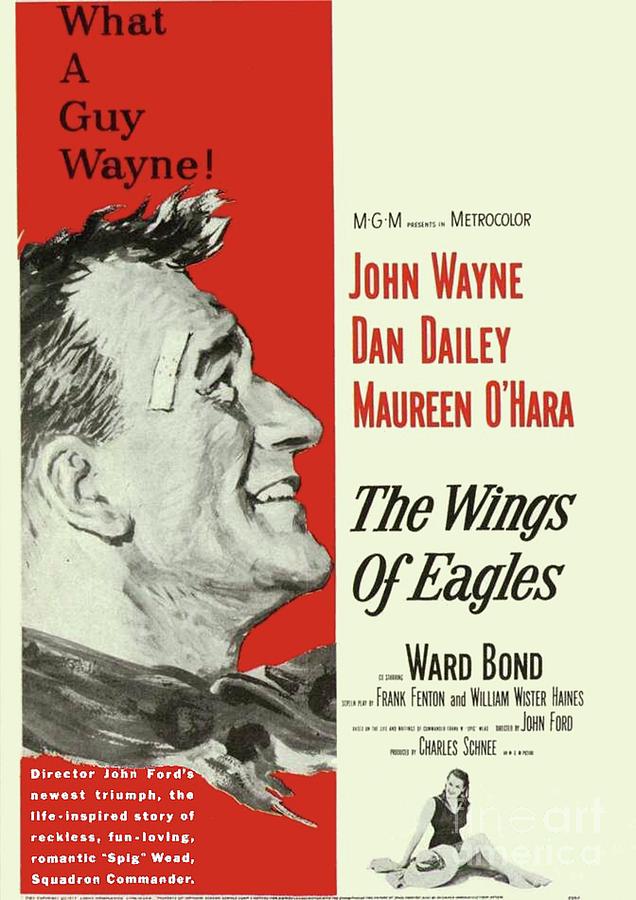 Classic Movie Poster - The Wings of Eagles Painting by Esoterica Art Agency