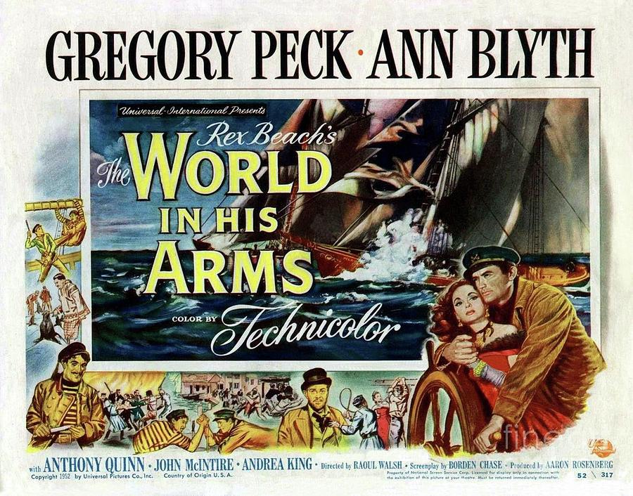 Classic Movie Poster - The World In His Arms Painting by Esoterica Art Agency