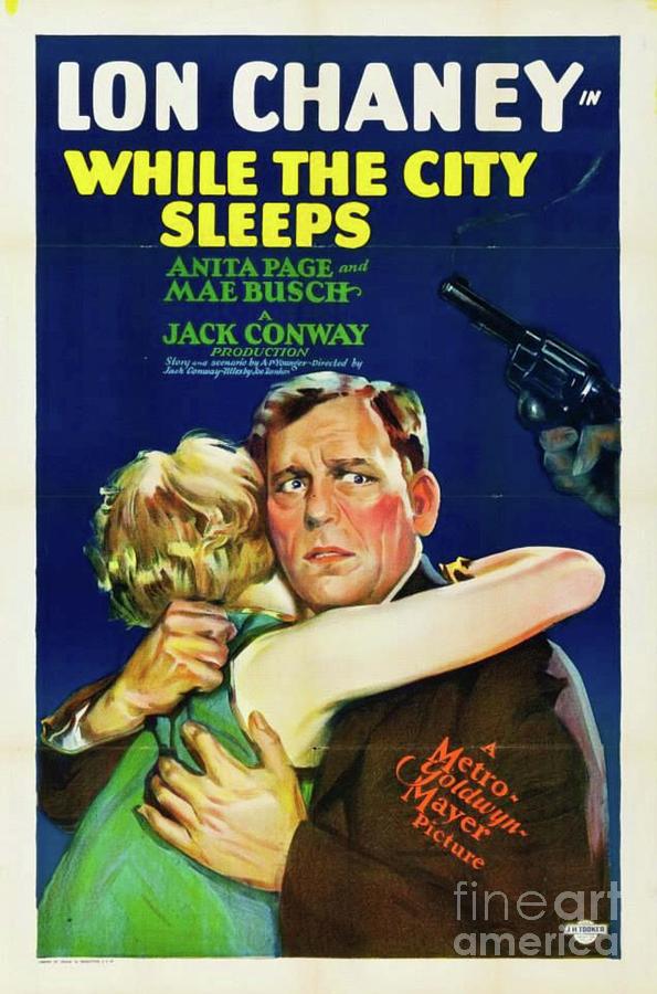 Classic Movie Poster - While The City Sleeps Painting