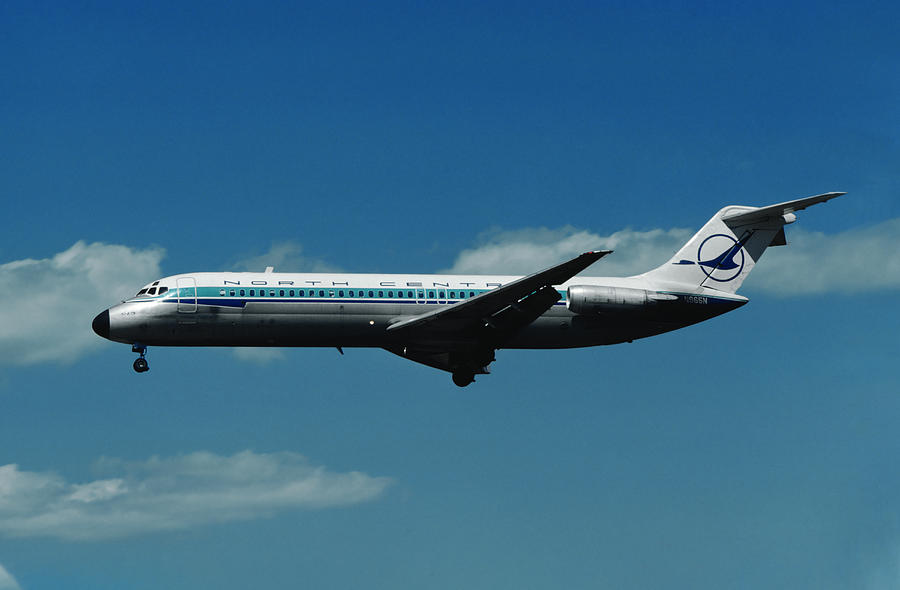 Classic North Central Airlines DC-9 at Minneapolis Photograph by Erik Simonsen
