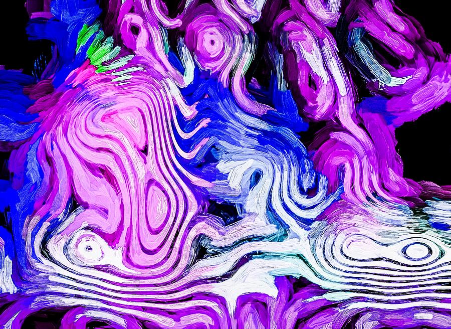 Classic Painted Chaos Purple Digital Art by Don Northup