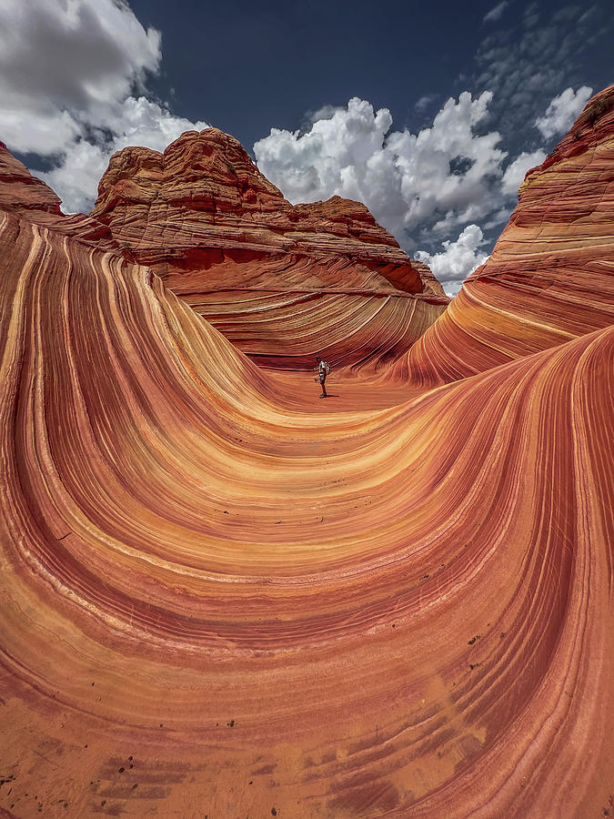 Classic Photograph Of The Wave Arizona With Hiker Photograph by Cavan ...