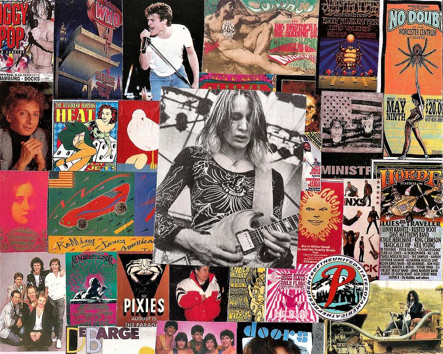 The Rolling Stones Digital Art - Classic Pop Rock Collage featuring Todd Rundgren by Doug Siegel