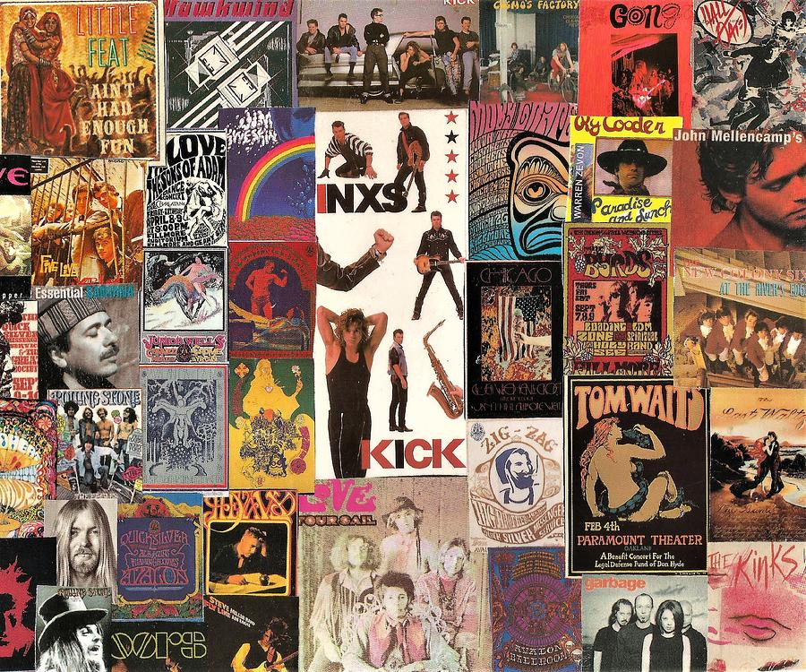 Inxs Digital Art - Classic Rock Collage 3 featuring INXS by Doug Siegel