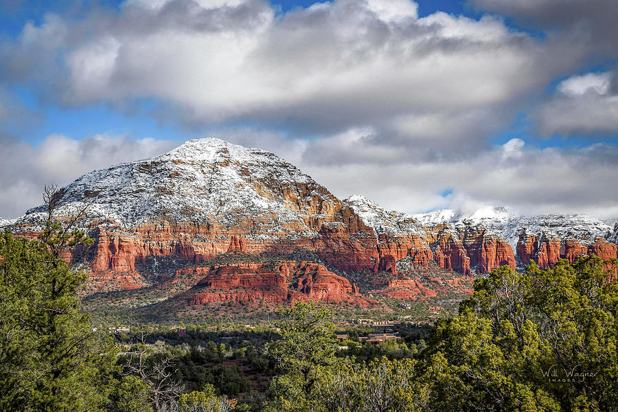 Classic Sedona in Snow Photograph by Will Wagner