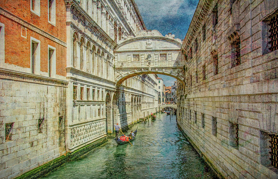 Classic Venice, Painterly Photograph by Marcy Wielfaert