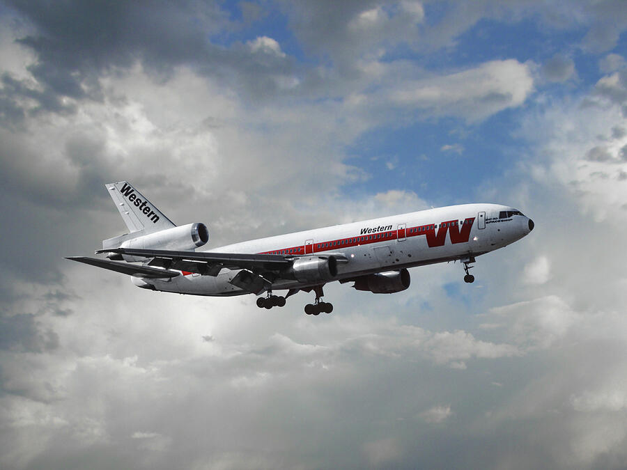 Classic Western Airlines DC-10 Spaceship Photograph by Erik Simonsen