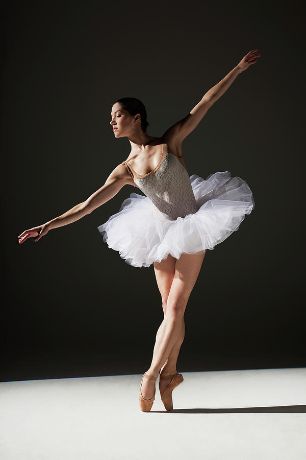 Young Ballerinas On Pointe