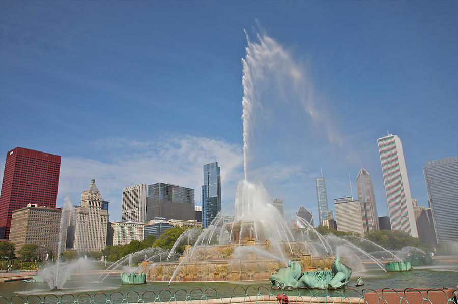 Classical City Fountain In Front Of Photograph by Barry Winiker