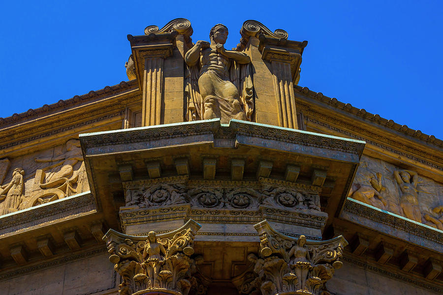 Classical detail On Palace Of Fine Art Building Photograph by Garry Gay