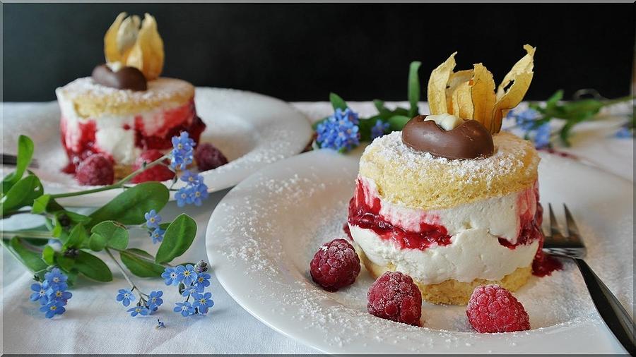 Classy Raspberry Shortcake Photograph