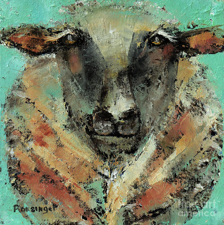 Sheep Painting - Claude by Paint Box Studio Sheep Painting - Claude by Paint Box Studio