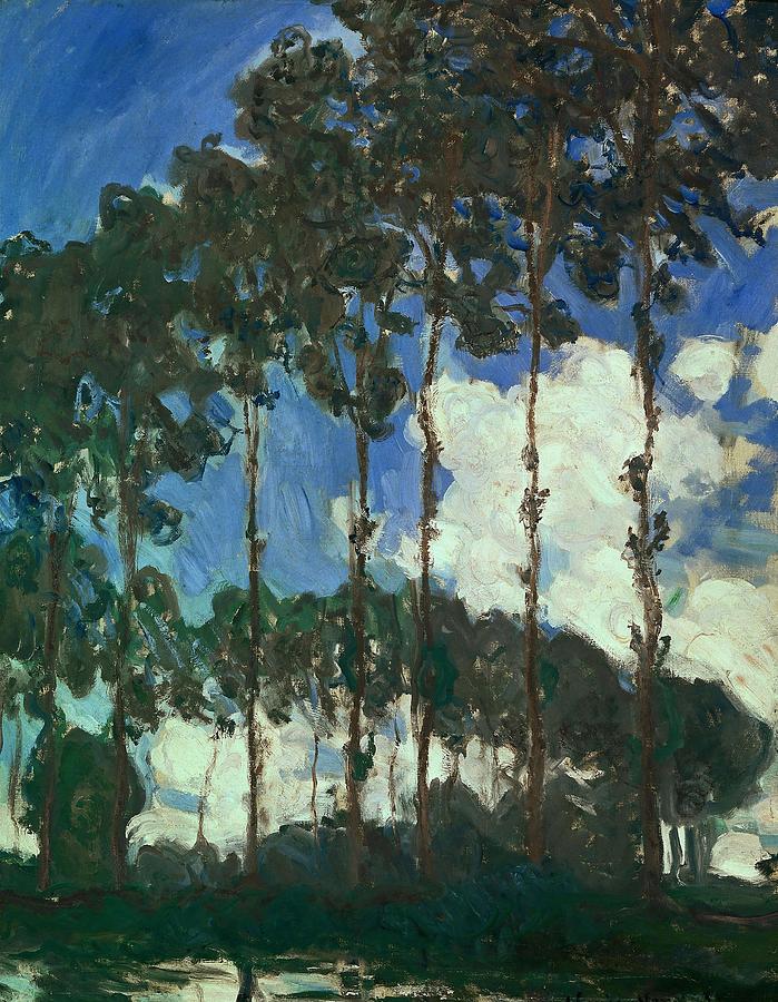 Claude Monet / Poplars on the Epte, 1891, Oil on canvas, 92.4 x 73.7 cm. Painting by Claude Monet -1840-1926-