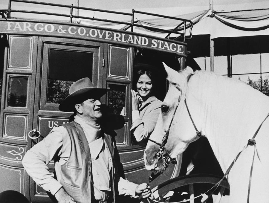 Claudia Cardinale And John Wayne Photograph by Keystone-france