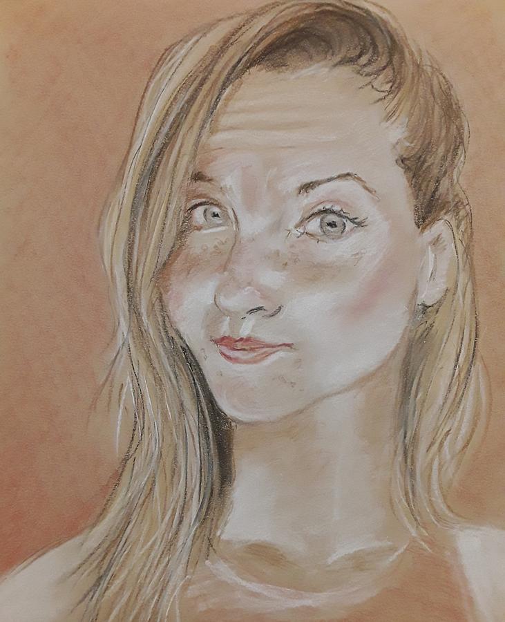 Portrait Pastel - Claudia  by Duncan Sawyer