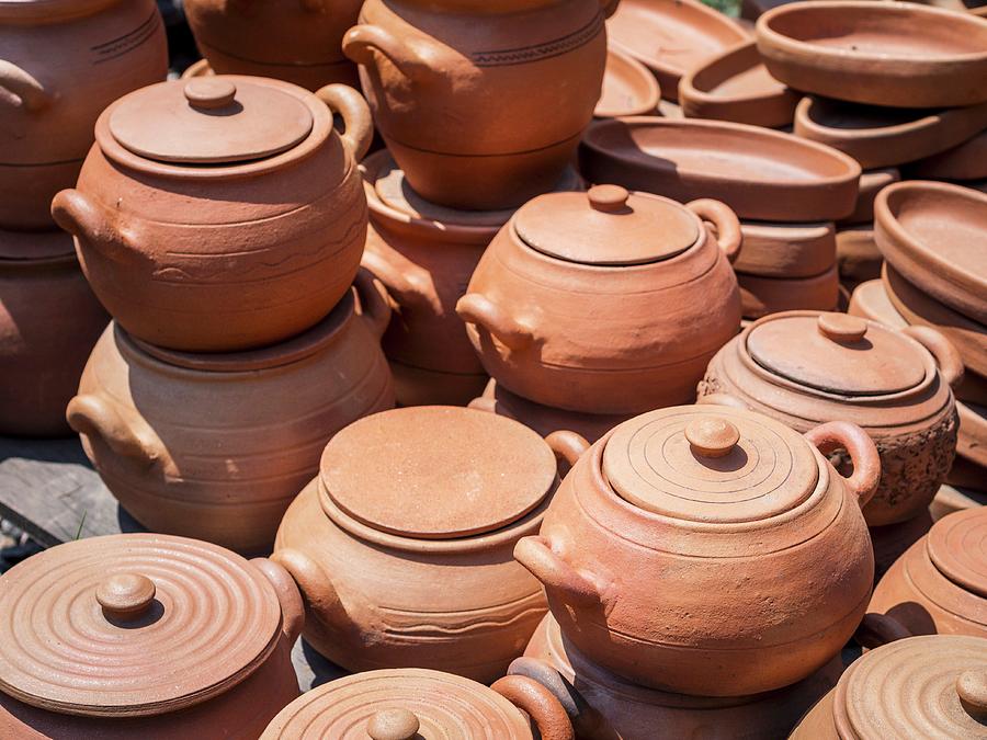 Clay Pots Used In Traditional Georgian Kitchen. Photograph by Magdalena Paluchowska
