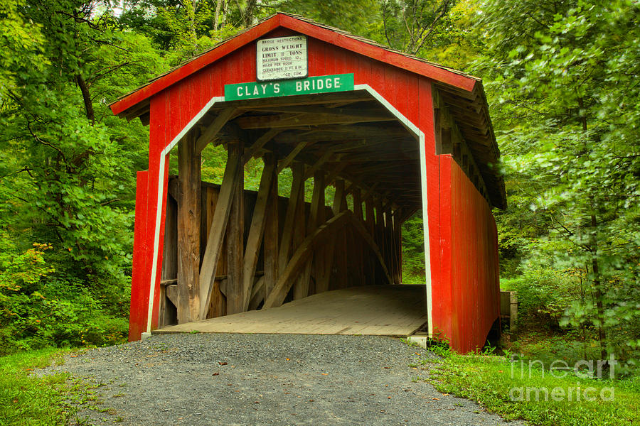 Clays Covered Bridge Photograph by Adam Jewell