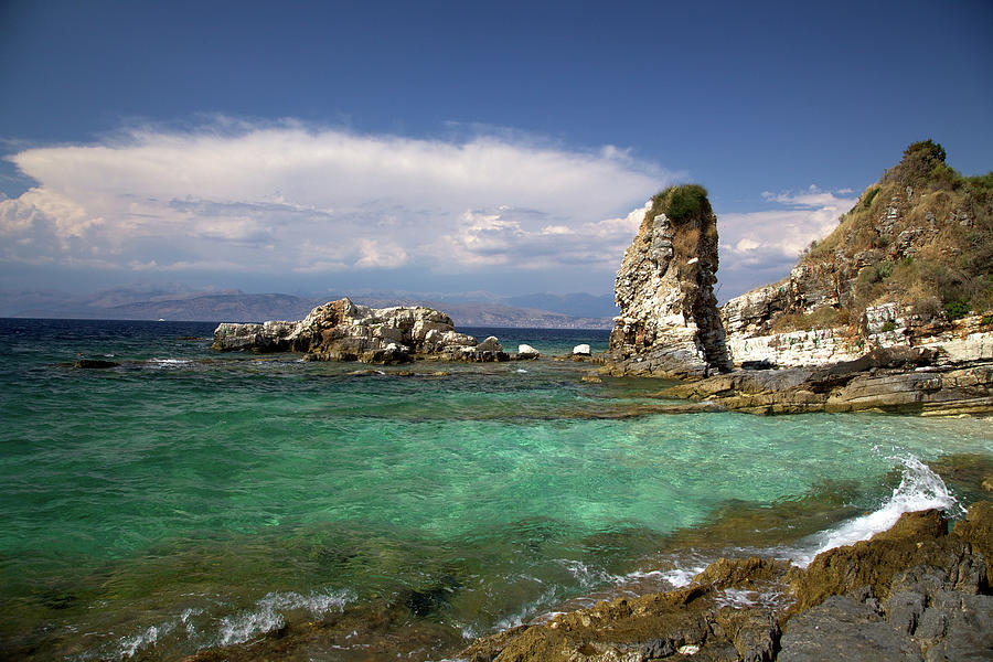 Clear Coastal Waters, Corfu Photograph by David Cayless