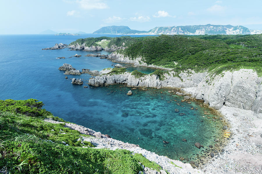 Clear Sea, Cove Beach And Forested Photograph by Ippei Naoi