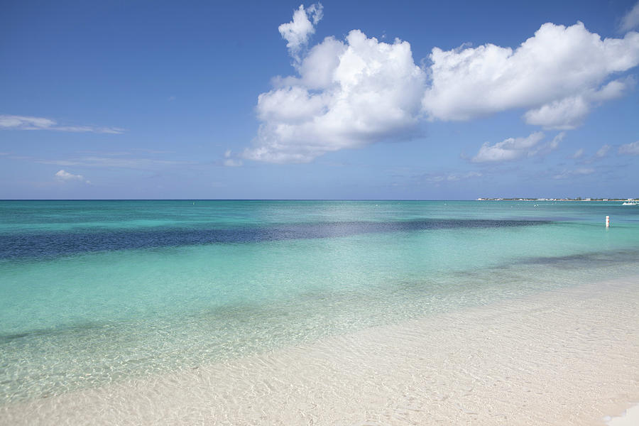 Paradise Digital Art - Clear Waters Of Caribbean Sea, Grand Cayman, Cayman Islands by Christopher Villano