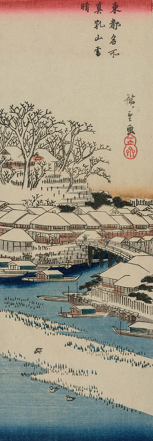 Clear Weather after Snow at Matsuchiyama Relief by Utagawa Hiroshige