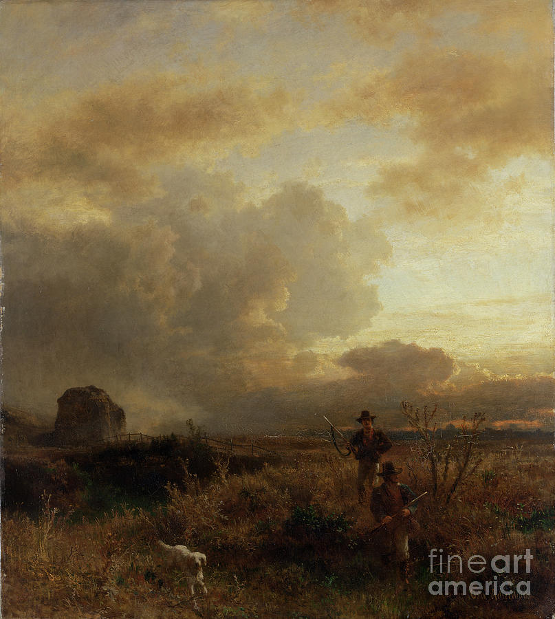 Clearing Thunderstorm In The Countryside, 1857 Painting by Oswald Achenbach
