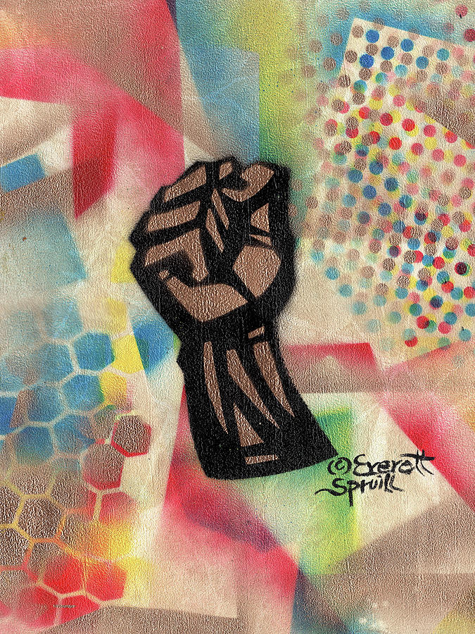 Clenched Fist - E Mixed Media by Everett Spruill