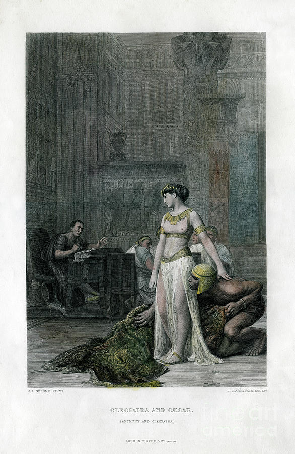 Cleopatra And Caesar Anthony Drawing by Print Collector