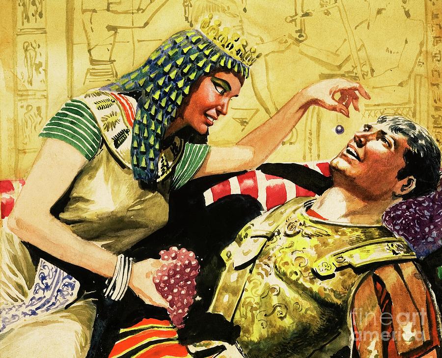 Grape Painting - Cleopatra And Mark Antony by Don Lawrence