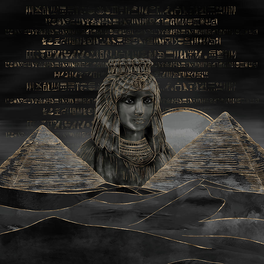 egypt pharaohs pyramid cleopatra art landscape print large photo 