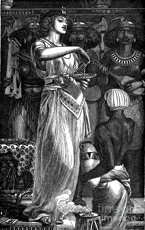 Black And White Drawing - Cleopatra Vii 69-30 Bc, Queen Of Egypt by Print Collector