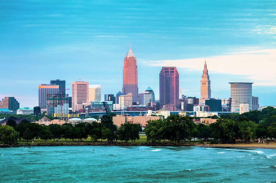 Cleveland And The Lake Erie Shore At Photograph by Drnadig