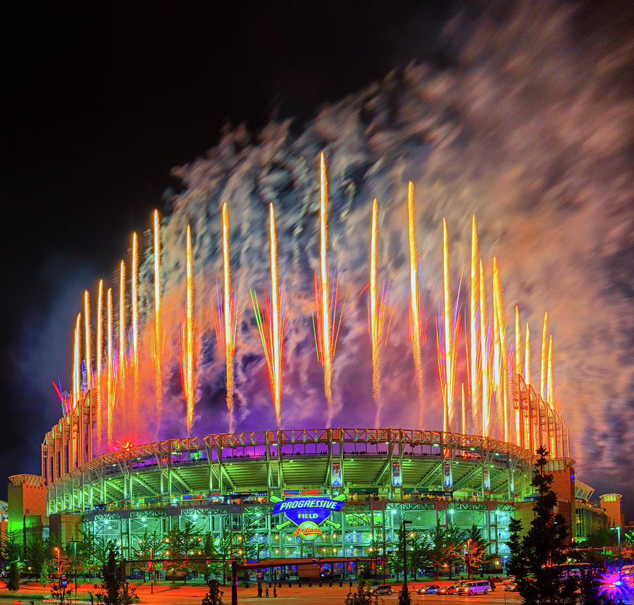 Cleveland Baseball Fireworks Awesome by Richard Kopchock Cleveland Baseball Fireworks Awesome by Richard Kopchock
