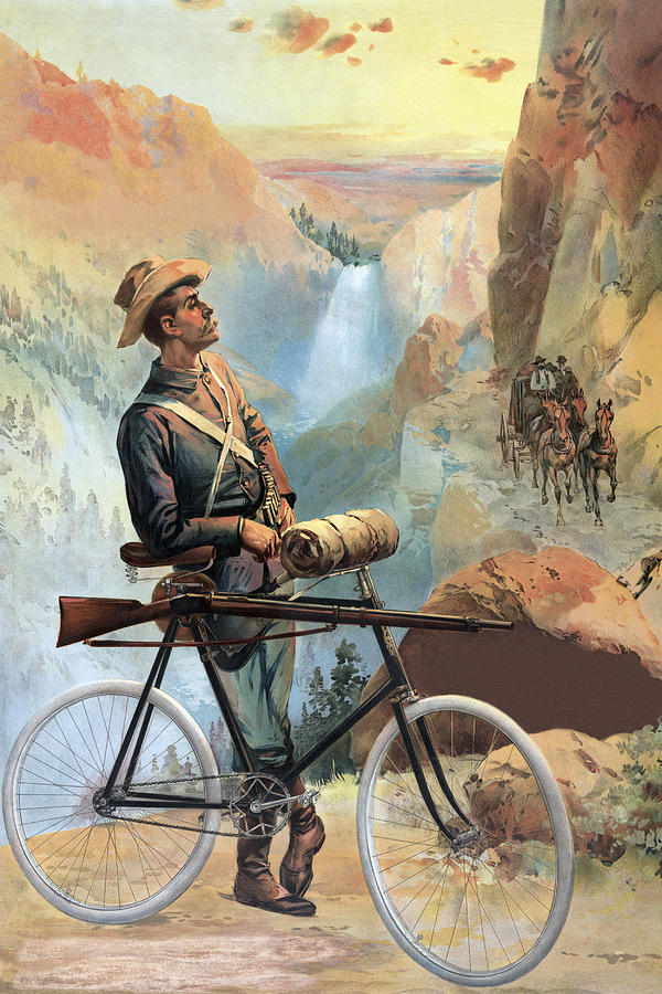 Cleveland Bicycle Co. Painting by Knapp