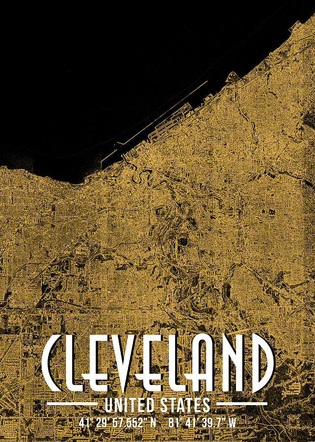 Cleveland City Poster Digital Art by Carlos V