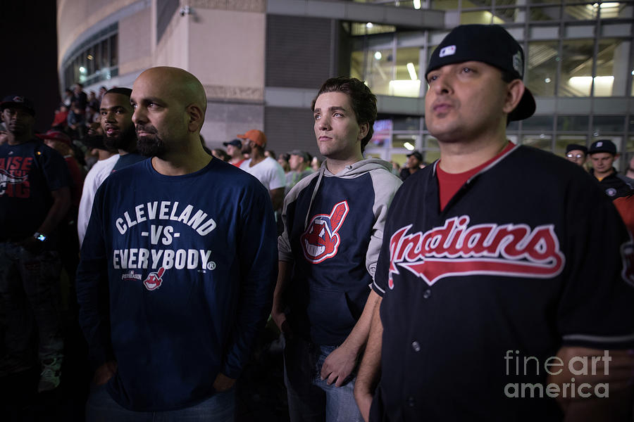Cleveland Indians Fans Gather To The Photograph by Justin Merriman