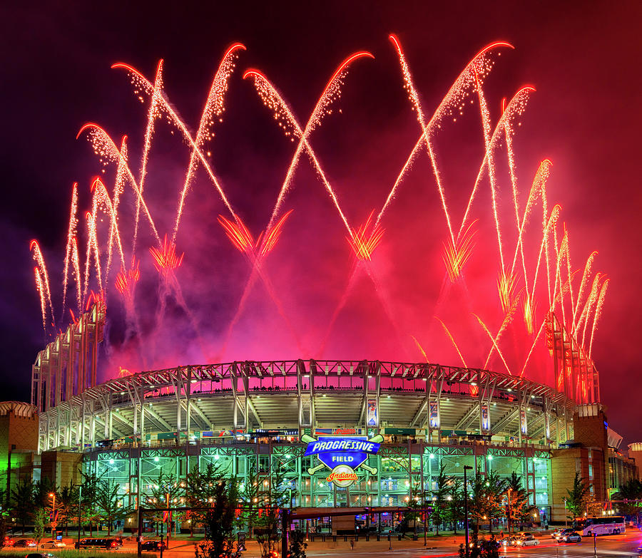 Cleveland Indians Fireworks by Richard Kopchock Cleveland Indians Fireworks by Richard Kopchock