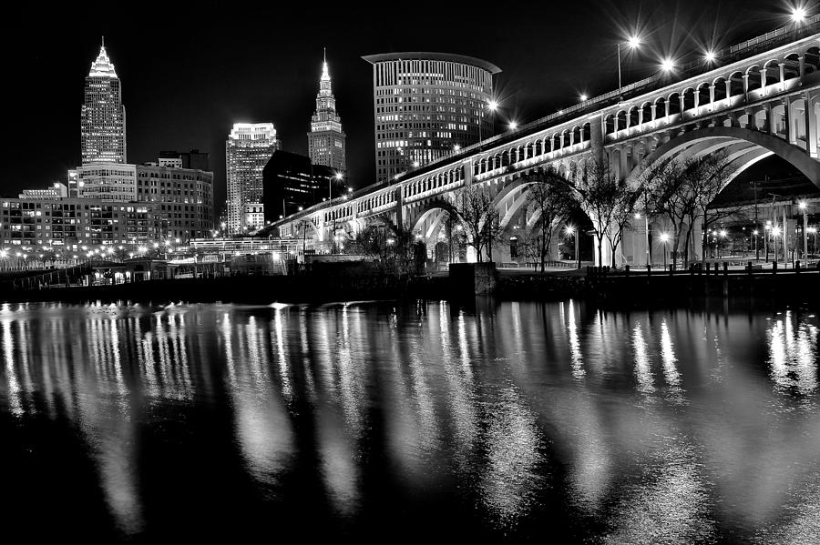 Cleveland Photograph - Cleveland Skyline by Frozen in Time Fine Art Photography Cleveland Photograph - Cleveland Skyline by Frozen in Time Fine Art Photography