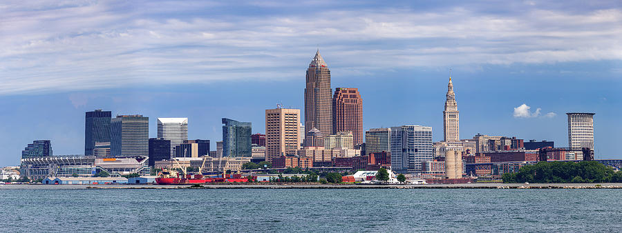 Cleveland Skyline Panorama Photograph by Dale Kincaid