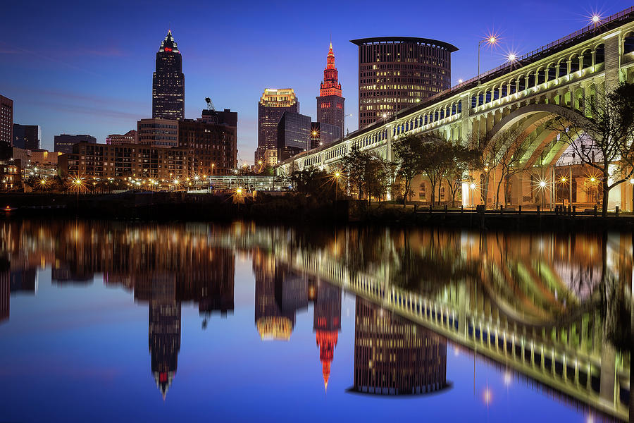 Cleveland Skyline View from Superior Viaduct #104 Photograph by ...