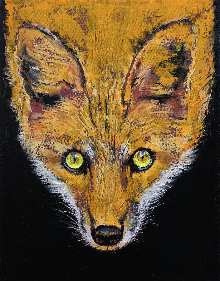 Clever Fox Painting by Michael Creese