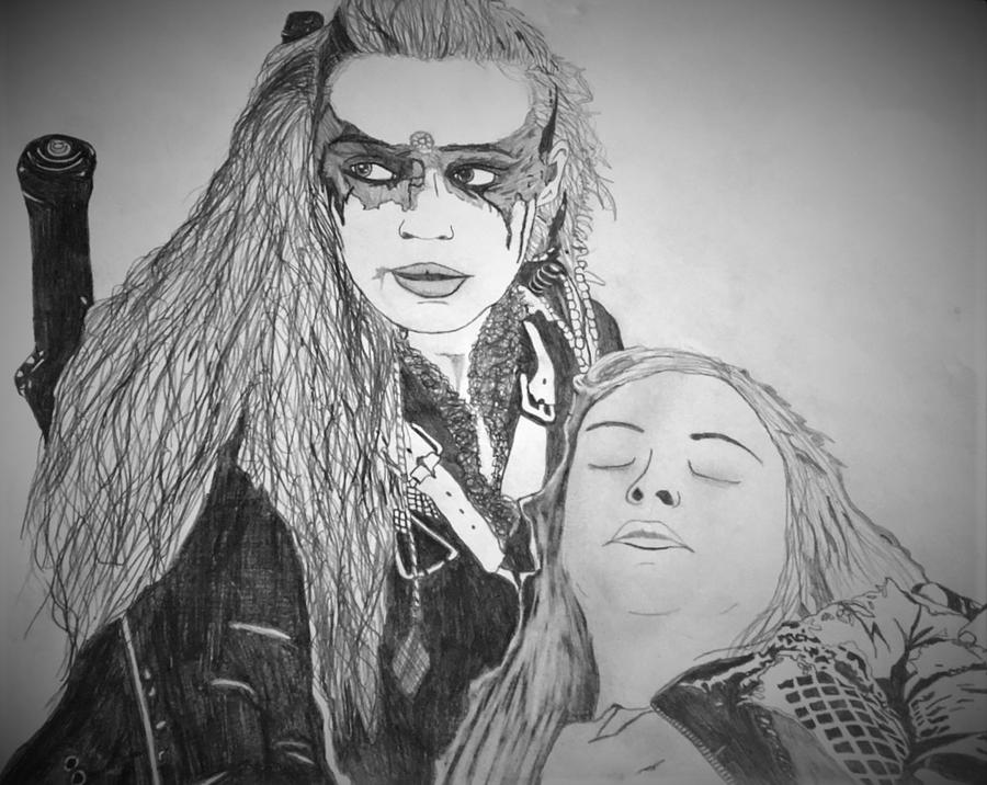 Clexa, The 100 Drawing by Shane GreenwoodWallace Fine Art America